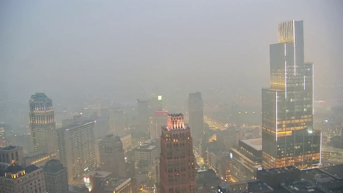 Michigan AQI: Canadian wildfire smoke blankets metro Detroit