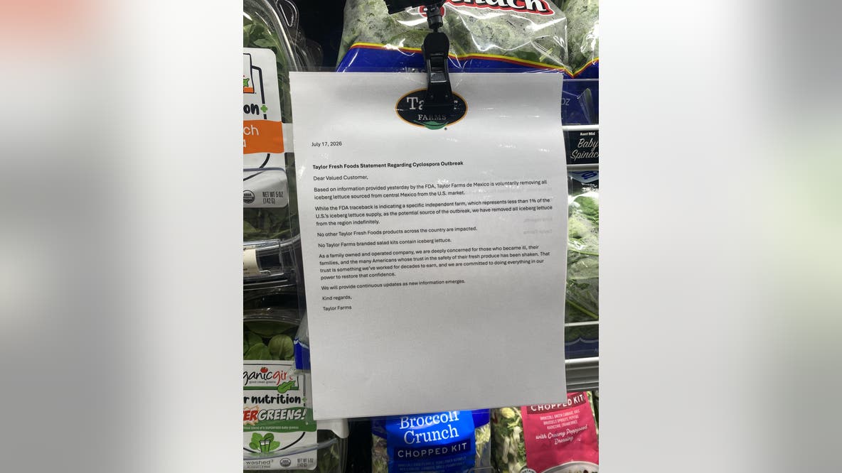 Cyclosporiasis: FDA says Taylor Farms lettuce sample provided 'false positive'