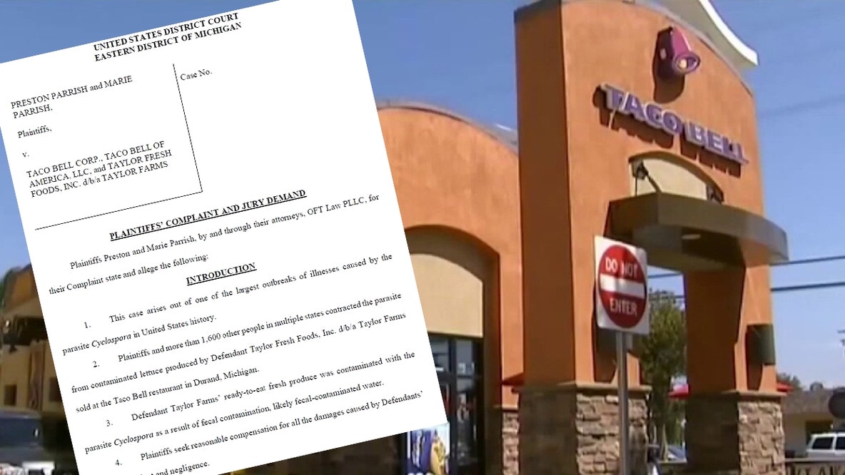Cyclospora lawsuit against Taco Bell, Taylor Farms filed by Michigan couple