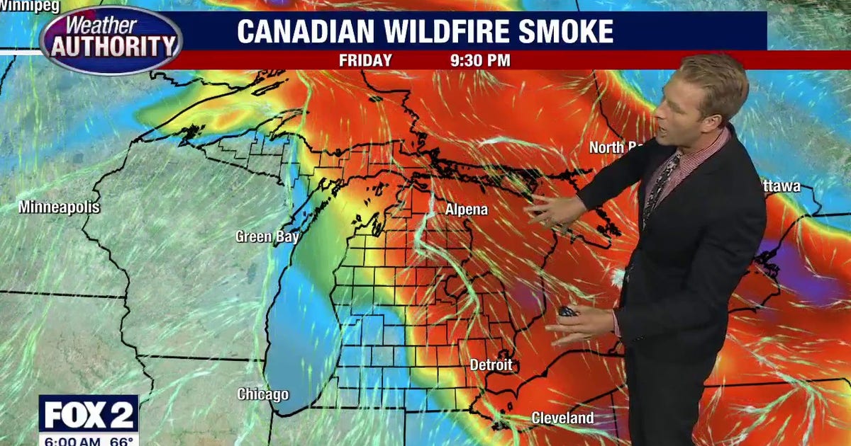 Detroit air quality map: Smoke lessening into the weekend