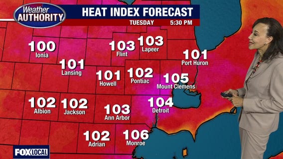 Metro Detroit Weather: Heat Advisory issued with temperature indexes reaching 105
