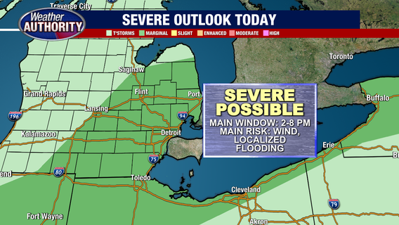 Metro Detroit weather: Storm risk later on Thursday