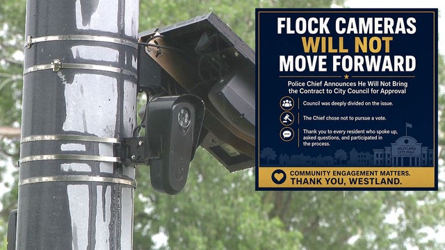Flock cameras coming down in Westland; councilmember says contract not renewed