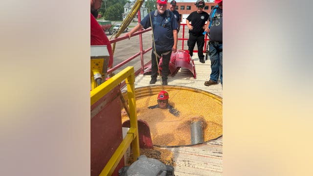 Ida Township firefighters train for grain rescue scenarios