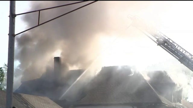 Hamtramck family jumps from burning home after blaze tears through house