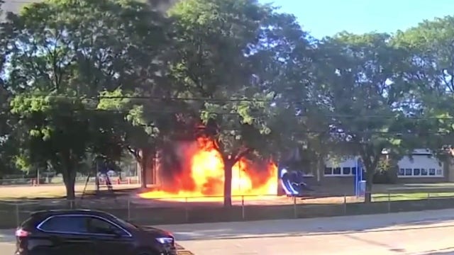 Dearborn elementary school playscape destroyed in suspected arson