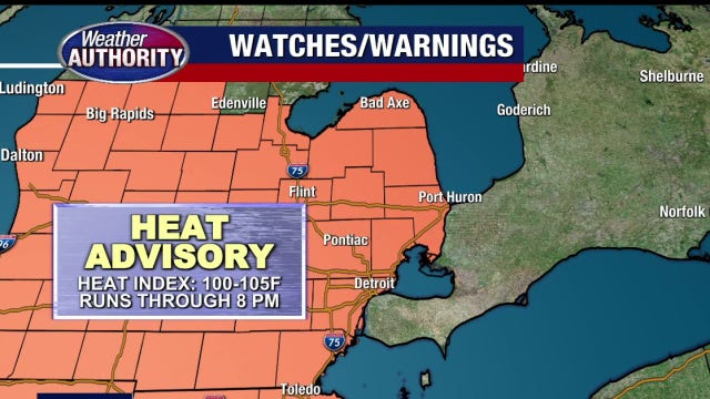 Heat advisory continues Wednesday as 90 degree-plus temps blanket state