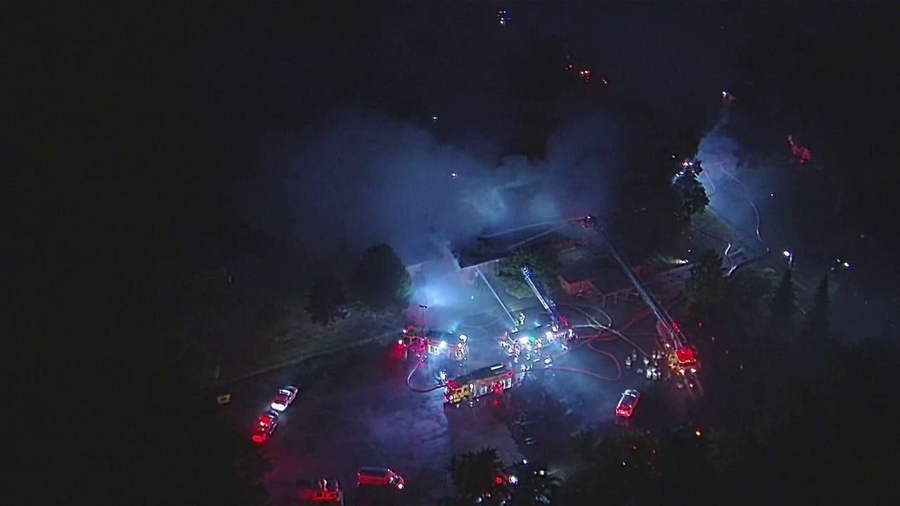 Firefighters at scene of early morning church fire in Troy