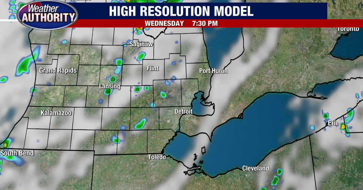 Metro Detroit Weather: Muggier Wednesday, chance of rain and storm tonight