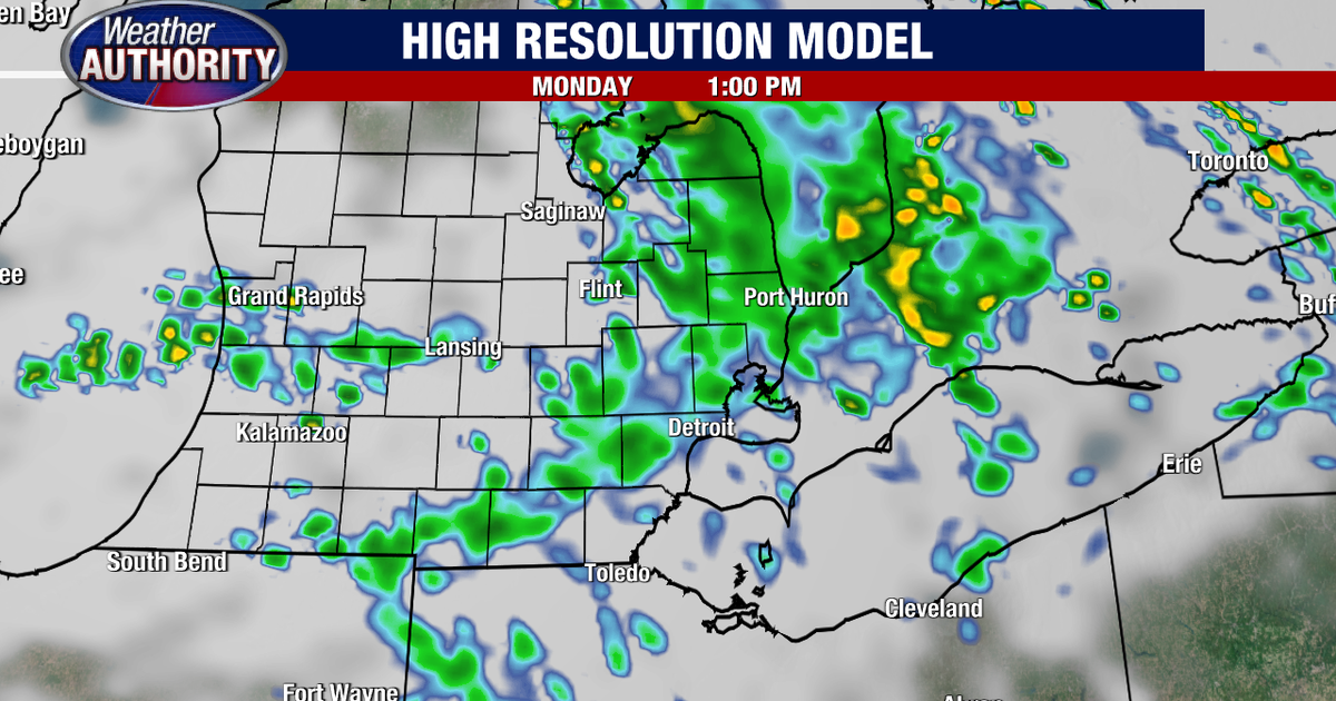 Metro Detroit weather: Showers Monday and humidity, too