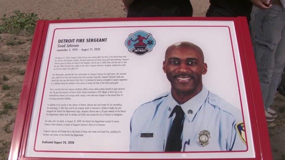 Fallen Detroit firefighter honored in Belle Isle with memorial plaque