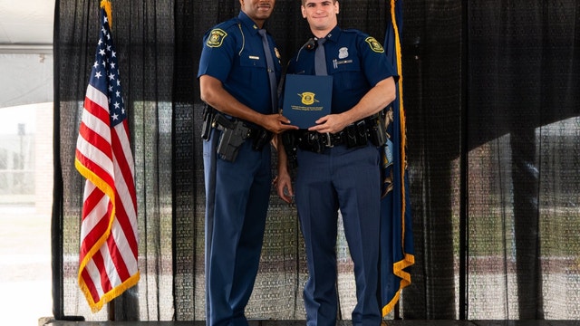 Trooper shot three times in Lodge traffic stop while making arrest, honored by state police