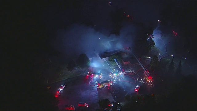 Firefighters at scene of early morning church fire in Troy