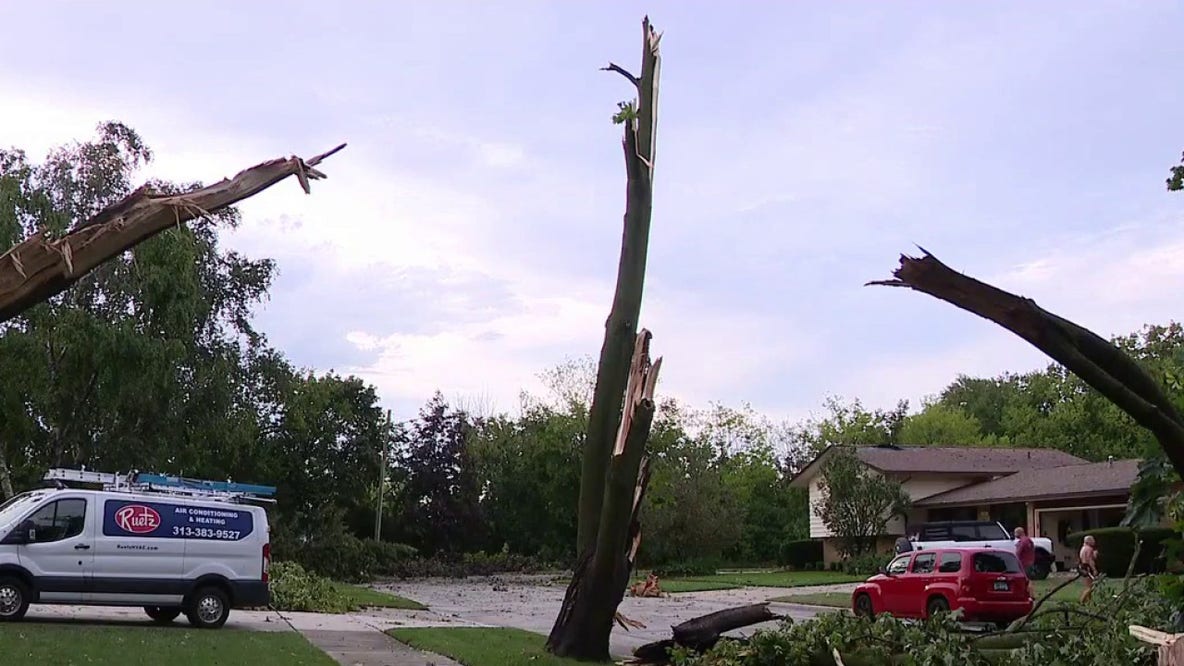 Allen Park impacted by severe storm damage as power outages effect Metro Detroit