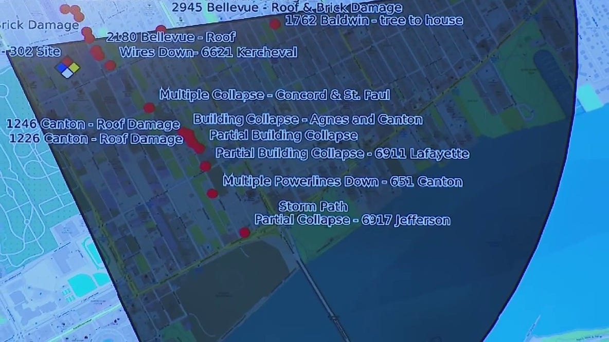 Detroit EF-2 tornado touched down on city's east side, NWS says