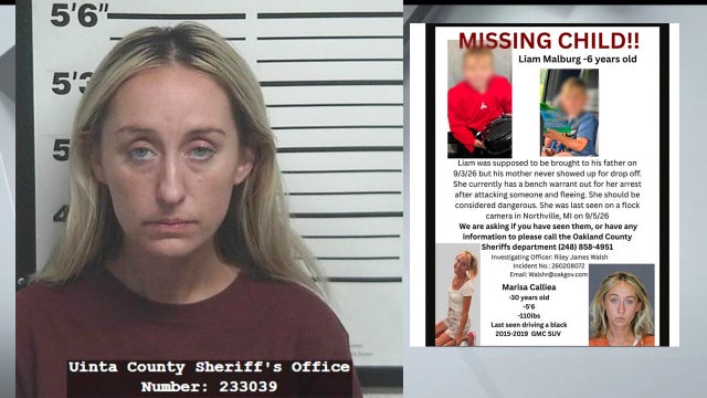 Metro Detroit mom arrested in Wyoming for allegedly abducting 6-year-old son, fleeing