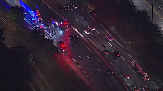 Large crash scene slows I-94 at Mount Elliott early Wednesday morning