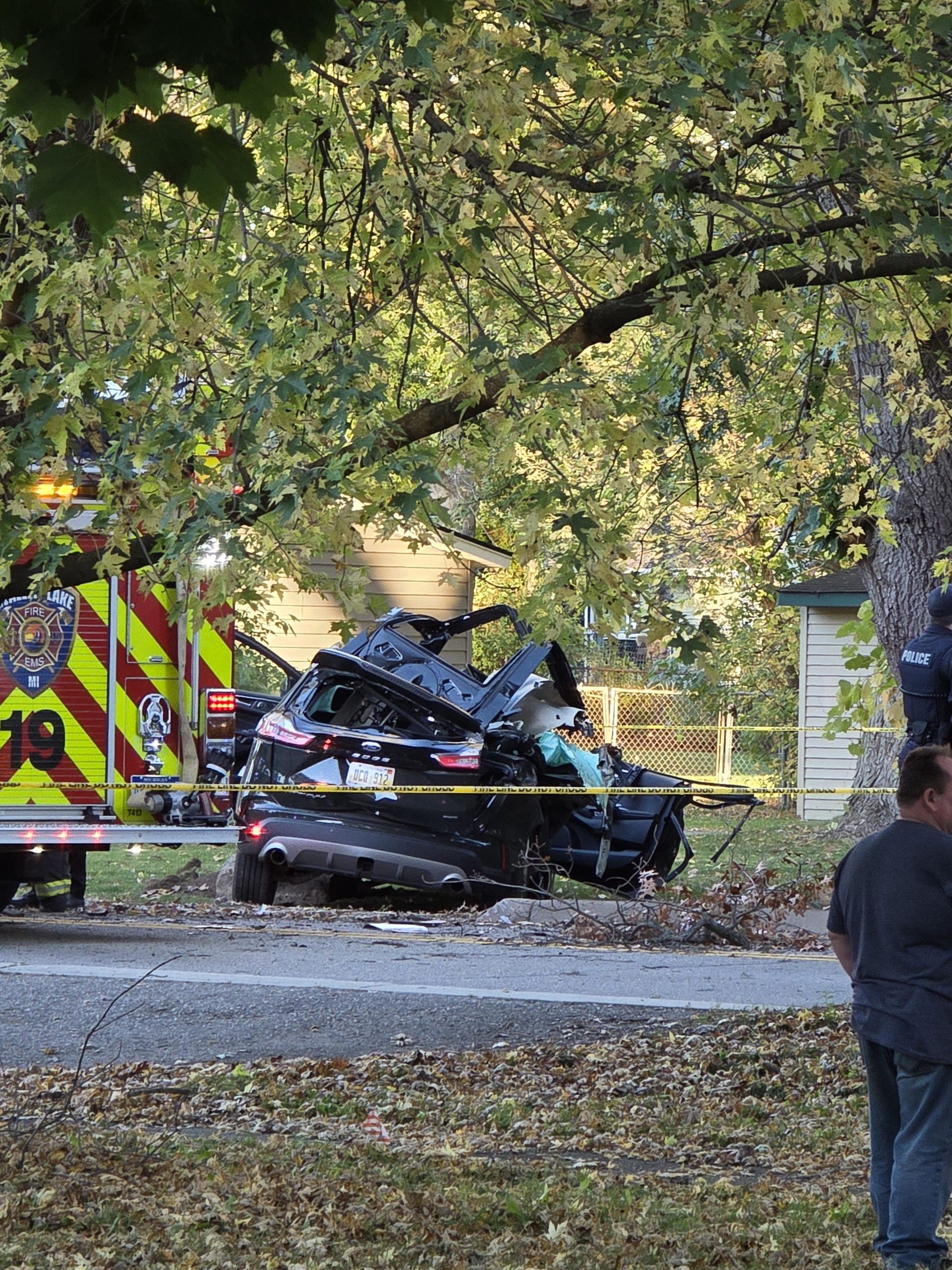 Two hospitalized after bad crash in Walled Lake
