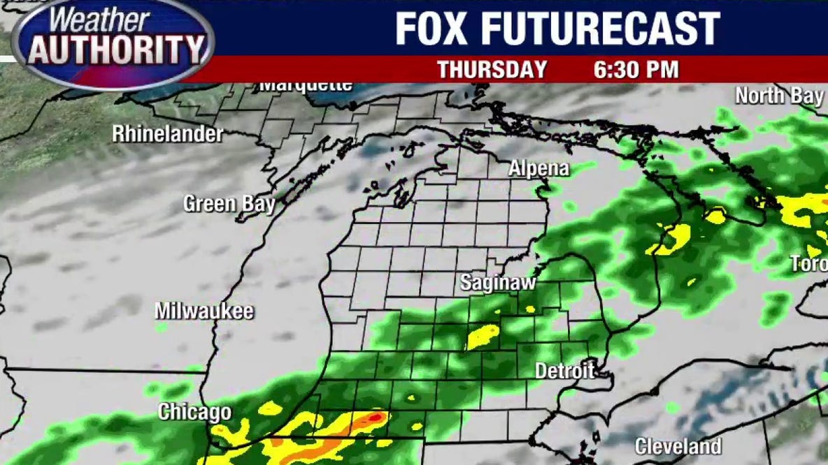 Metro Detroit weather: Scattered showers Thursday
