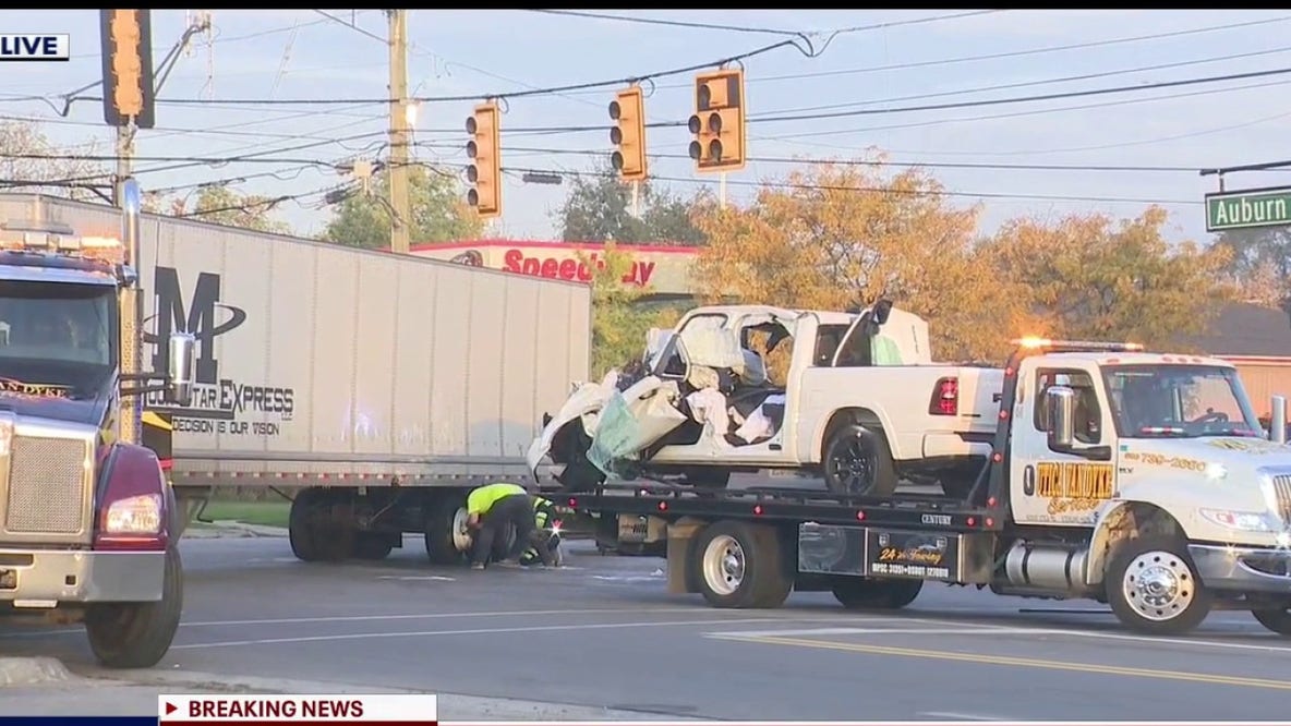 Ryan Road reopens after semi-truck and pickup crash in Shelby Township