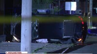 Rollover crash in Highland Park leaves driver with only minor injuries, police say