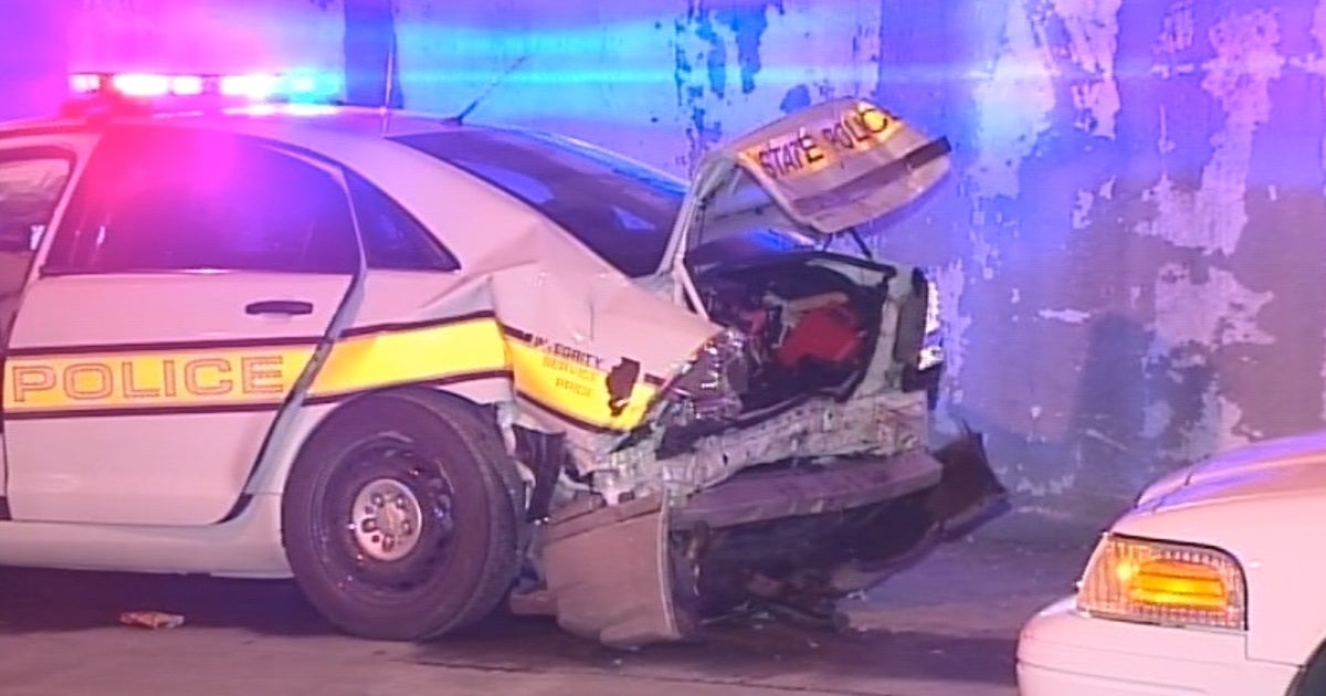 Car slams into squad vehicle during traffic stop on Kennedy | FOX 32 ...
