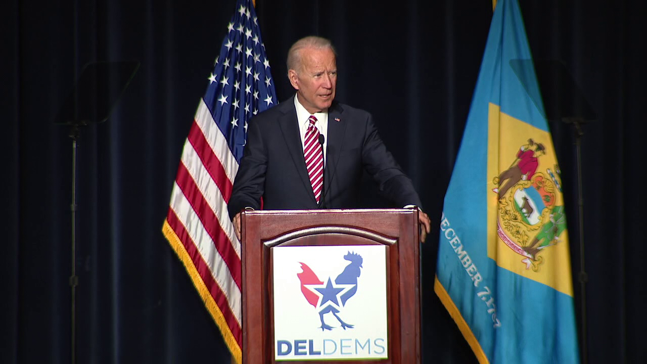 Biden's verbal slip about campaign draws Democrats' cheers