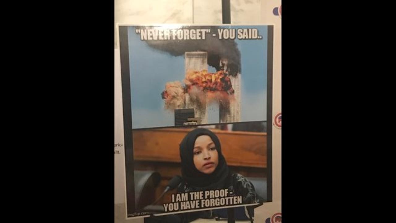 West Virginia Gop Displays Poster Featuring Ilhan Omar And A 911 Scene 