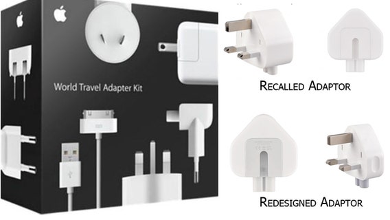 Apple recalls three-prong wall adaptors due to risk of electric shock