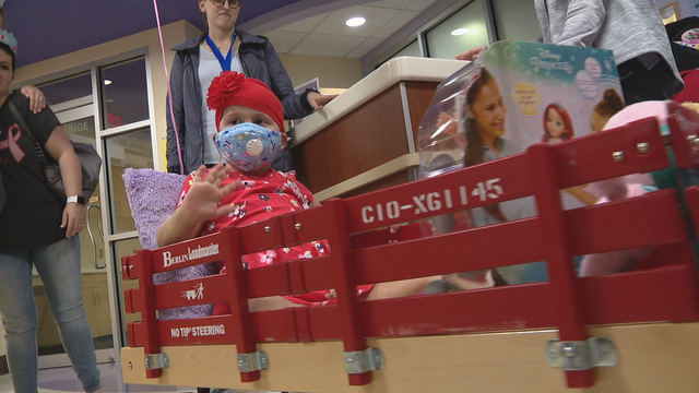 Girl, 4, leaves hospital after successful bone marrow transplant