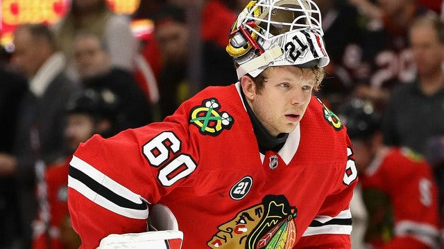 Blackhawks goalie Collin Delia agrees to 3-year extension