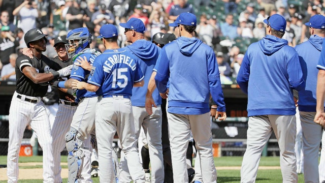 Royals hit Anderson after ChiSox SS flips bat; benches clear