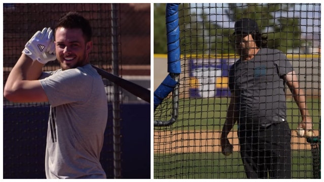 WATCH: Greg Maddux pulls off impressive prank on Kris Bryant during batting practice