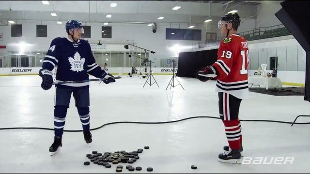 WATCH: Toews schools Toronto rookie Auston Matthews in 'Call Your Shot'