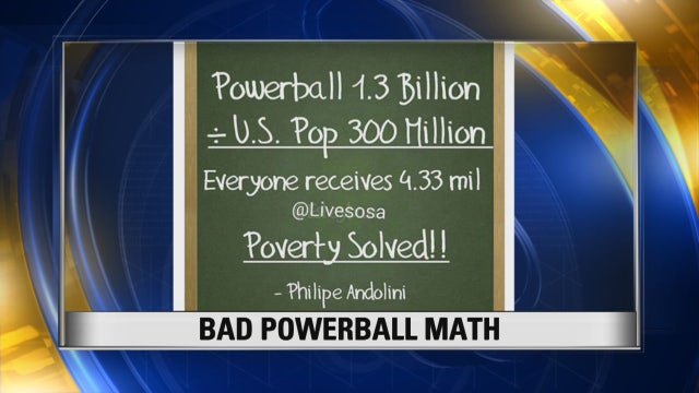 Image with bad Powerball math goes viral on social media