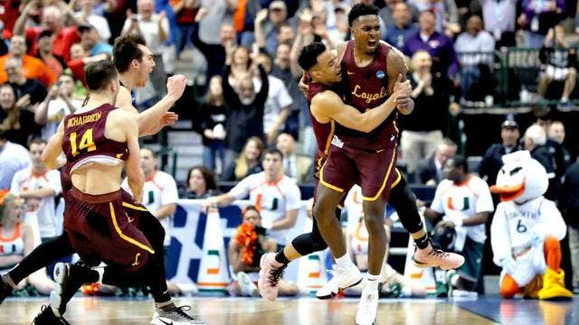 Loyola Chicago upsets Miami on last-second shot
