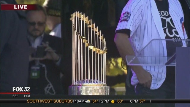 Cubs World Series trophy going on multi-state road trip