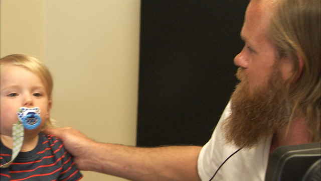 Deaf Georgia father, toddler hear each other for the first time