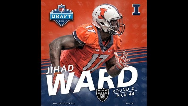 Raiders select Illinois defensive end Jihad Ward in 2nd round