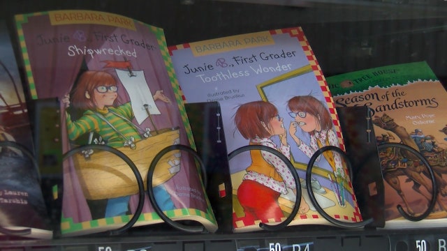 Elementary school vending literature instead of chips, candy