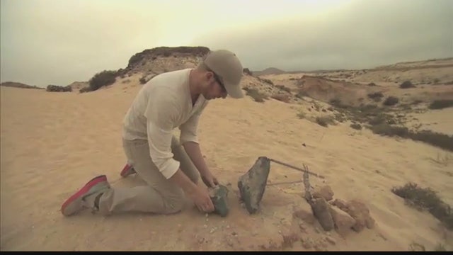 Jake Hamilton tests his survival skills in the desert