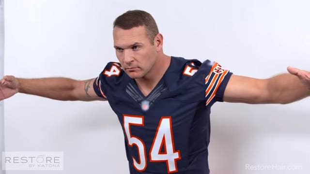Brian Urlacher nearly unrecognizable with full head of hair