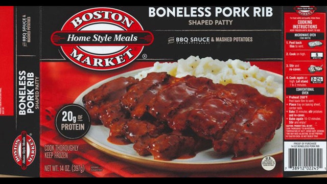 86 tons of Boston Market frozen meals recalled for possible glass, plastic contamination