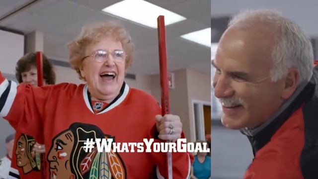 WATCH: Coach Q surprises senior citizens with pick-up hockey game