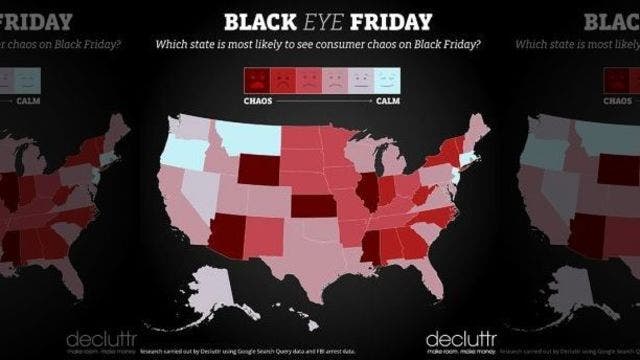 Which states are the most chaotic for Black Friday shoppers?