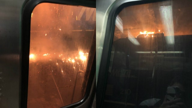 No one injured as fire breaks out on train leaving Union Station