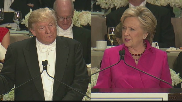 Trump, Clinton trade caustic barbs as roast turns bitter