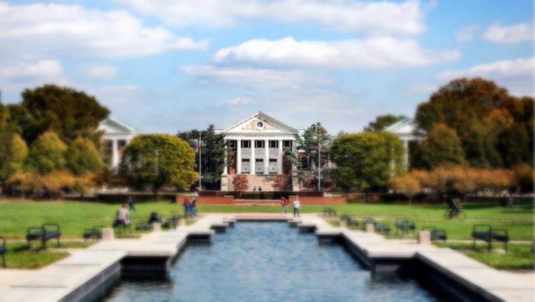 Stock photo of University of Maryland College Park campus from the school's Facebook page