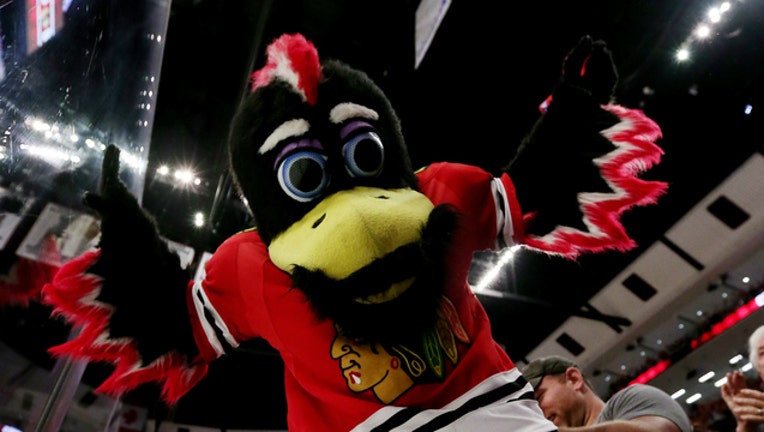 0f95bd96-GETTY Tommy Hawk the Blackhawks mascot