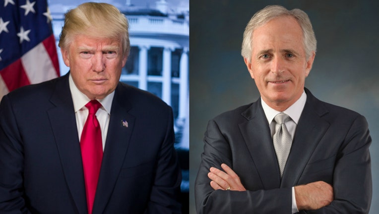 1afcde8e-President Trump and Republican Sen. Bob Corker